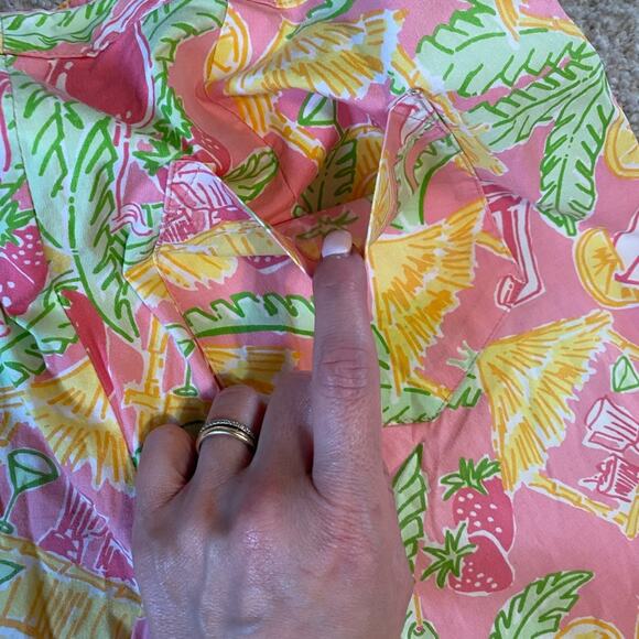 Lilly Pulitzer Womens Sz 2 Vintage Summer Coastal Tropical Straight Ankle Pants - Picture 7 of 11